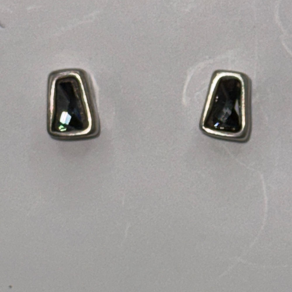 UNO de 50 Silver and Black Stud Earrings